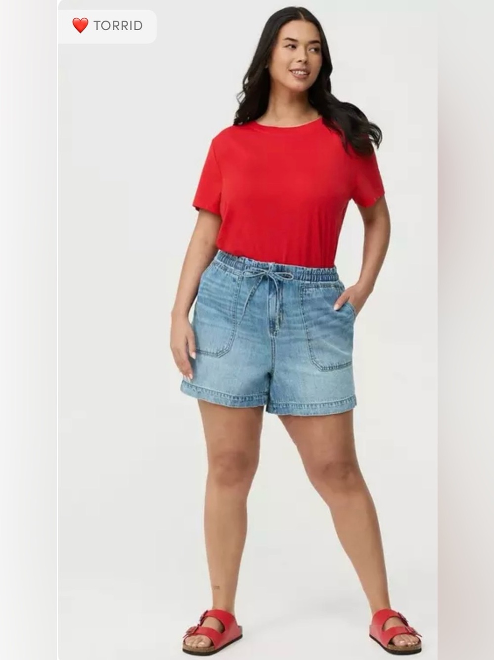 Torrid Classic Red Crewneck Tee Size 2